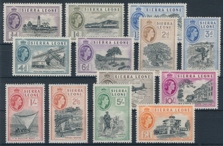 Sierra Leone 1956 SG 210-222. Серия 13 марок. **