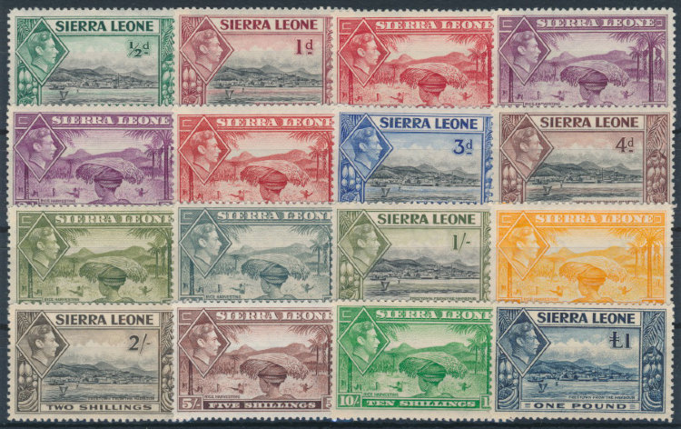 Sierra Leone 1938 SG 188-200. Серия 16 марок. **