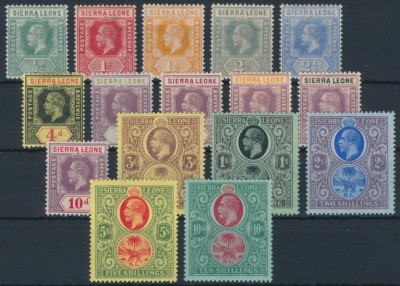 Sierra Leone 1912 SG 112-127. Серия до номинала 10sh. *