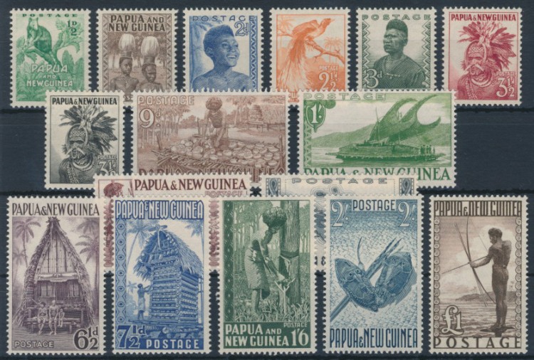 Papua New Guinea 1952 SG 1-15. Серия 16 марок. *