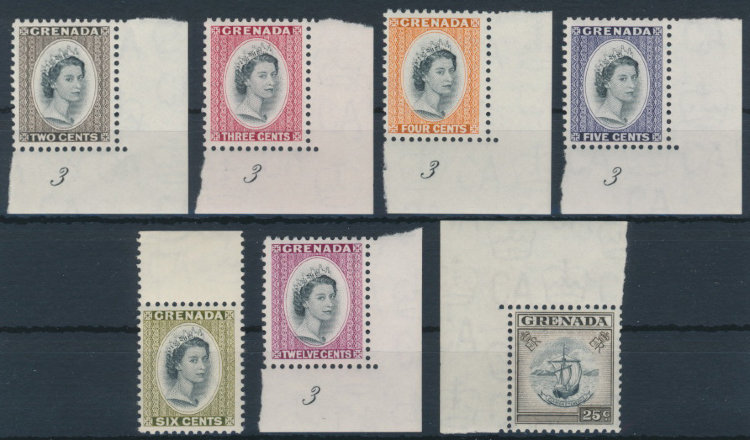 Grenada 1964 SG 214-220. Серия 7 марок с полями. **