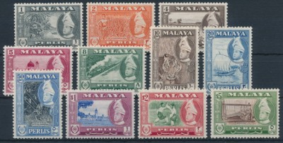 Malaya Perlis 1957 SG 29/40. Серия 11 марок. **
