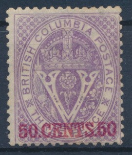 British Columbia 1868 SG 32. *