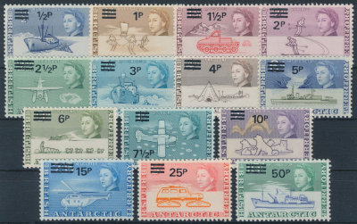 British Antarctic Territory 1971 SG 24-37. Серия 14 марок. **