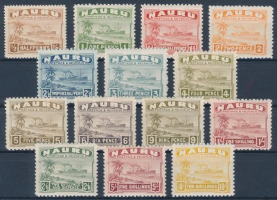 Nauru 1924 SG 26B-39B. Серия 14 марок. **