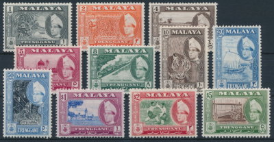 Malaya Trengganu 1957 SG 89/99. Серия 11 марок. **