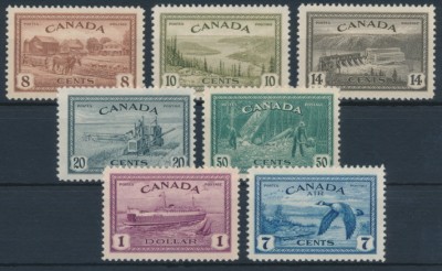 Canada 1946 SG 401-407. Серия 7 марок. **