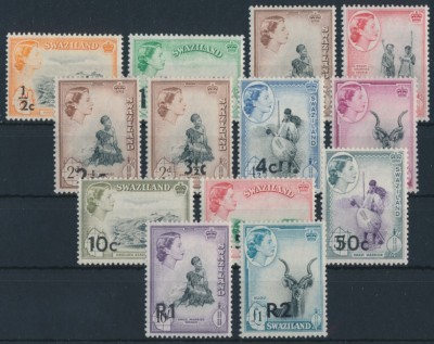 Swaziland 1961 SG 65-77a. Серия 13 марок. **