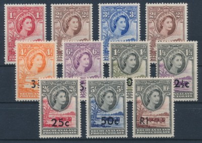 Bechuanaland 1961 SG 157-167b. Серия 11 марок. **