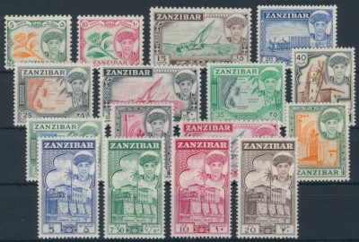 Zanzibar 1961 SG 373-388. Серия 16 марок. **