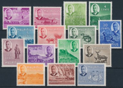 Mauritius 1950 SG 276-290. Серия 15 марок. **