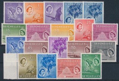Seychelles 1954 SG 174-188. Серия 19 марок. **