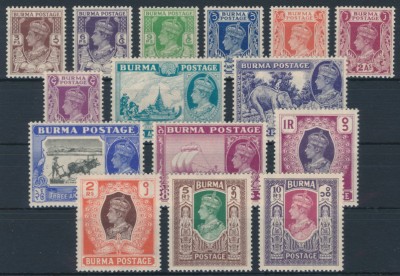 Burma 1946 SG 51-63. Серия 15 марок. **