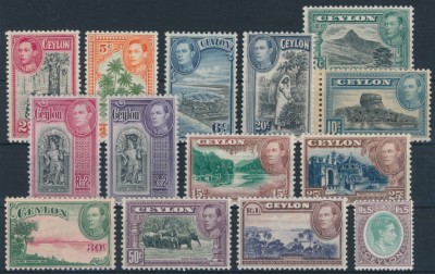 Ceylon 1938 SG 386-397a. Серия 14 марок. **