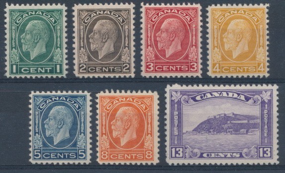 Canada 1932 SG 319-325. Серия 7 марок. *