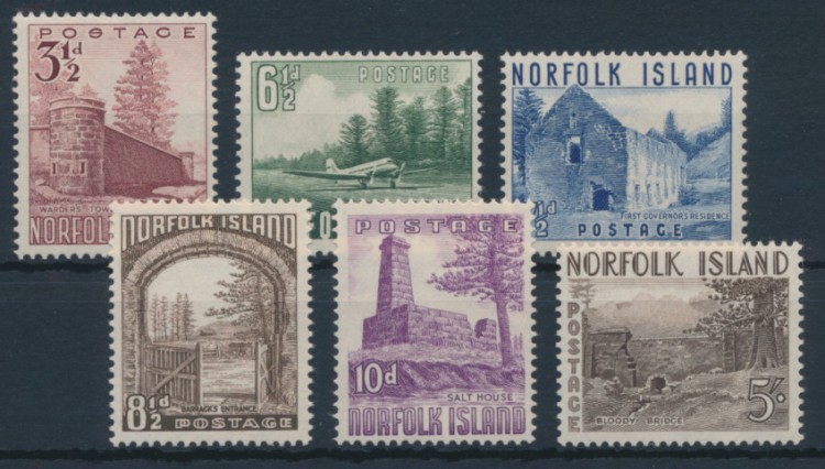 Norfolk Island 1953 SG 13-18. Серия 6 марок. **