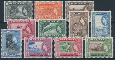 Malaya Malacca 1957 SG 39-49. Серия 11 марок. **