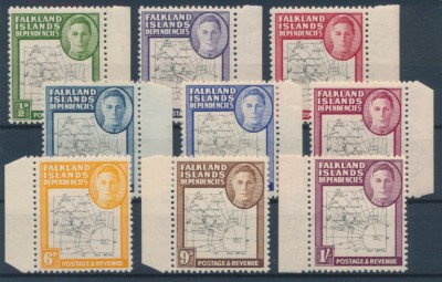 Falkland Islands Dependencies 1946 SG G9-G16. Серия 9 марок. **