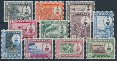 Malaya Penang 1960 SG 55-65. Серия 11 марок. **